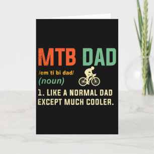 Cooler Retro-Stil Mountainbike-Geschenke für Väter Karte