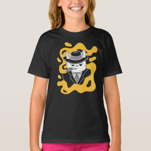 Cooler Retro Style Gangster Mob Boss Cat Cigar Bus T-Shirt