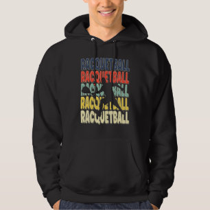 Cooler Retro-Text Silhouette-Racquetball Hoodie