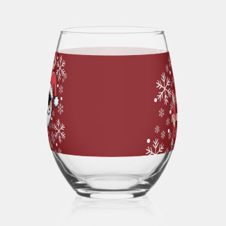 Cooler Retro-Weihnachtsmann-Auflaufplatte Weinglas Ohne Stiel