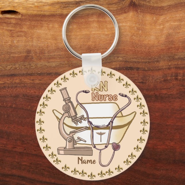 Cooler RN Nurse Schlüsselanhänger (Vorderseite)