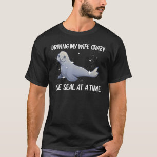 Cooler Robbenstempel für Männer Papa Seelöwe Tier T-Shirt