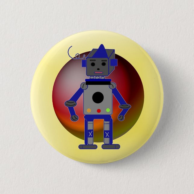 Cooler Roboter Button (Vorderseite)