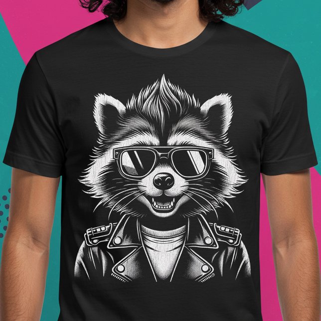 Cooler Rock und Roll Racoon T-Shirt (Von Creator hochgeladen)
