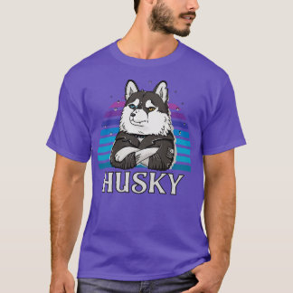 Cooler Rocker Husky-Hundefreund T-Shirt