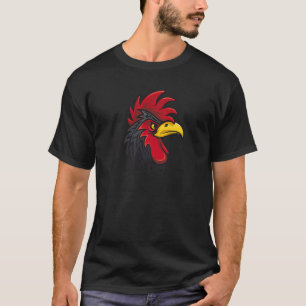 Cooler Rooster Head Face Animal Bird Wildlife for  T-Shirt