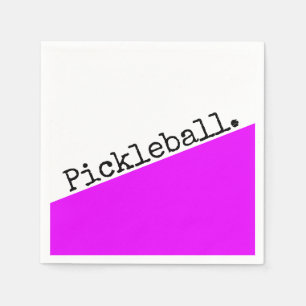 Cooler, rosa Diagonal-Wedge-Pickleball-Text Serviette