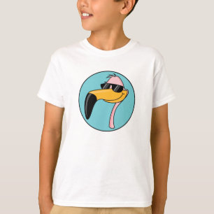 cooler rosa Flamingo mit Sonnenbrille T-Shirt