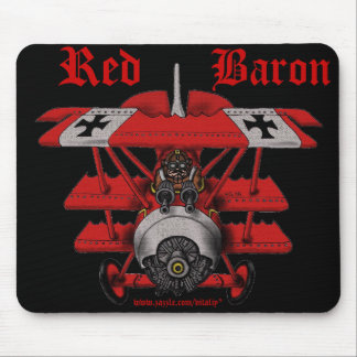 Cooler roter Baron-Flugzeug mousepad Entwurf