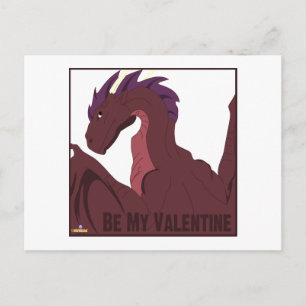 Cooler Roter Drache Lila Haare sein mein Valentine Feiertagspostkarte