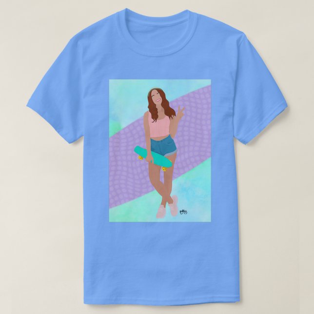 Cooler Rotkopfteil mit Skateboard T-Shirt (Design vorne)