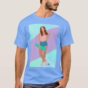 Cooler Rotkopfteil mit Skateboard T-Shirt