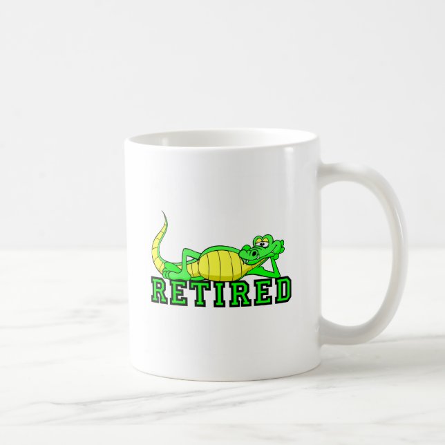 Cooler Ruhestandsalligator Tasse (Rechts)