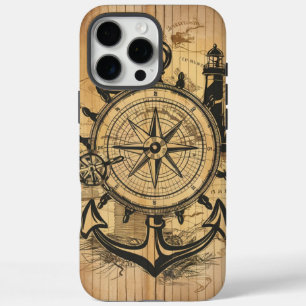 Cooler rustikaler Nautic Explorer iPhone 16 Pro Max Hülle