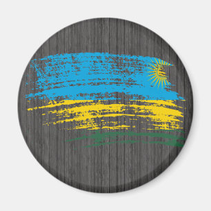 Cooler Rwandan Flaggenentwurf Magnet
