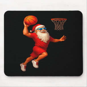 Cooler Santa Basketballspieler, der Xmas Christma Mousepad