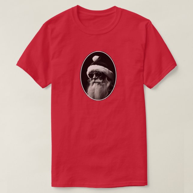 Cooler Santa in Sonnenbrille T-Shirt (Design vorne)