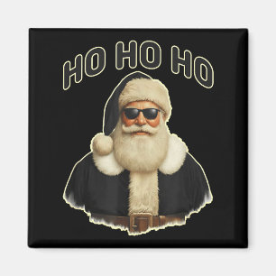 Cooler Santa mit schwarzer Sonnenbrille Grafik Magnet