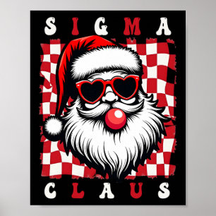 Cooler Santa Rizz Frohe Rizzmas Witze Sigma Weihna Poster