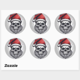 Cooler Santa Runder Aufkleber