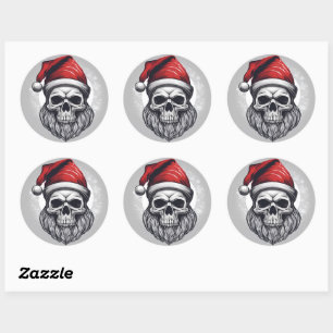 Cooler Santa Runder Aufkleber