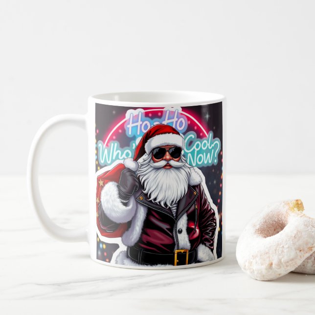 Cooler Santa Santa Santa Santa Kaffeetasse (Mit Donut)