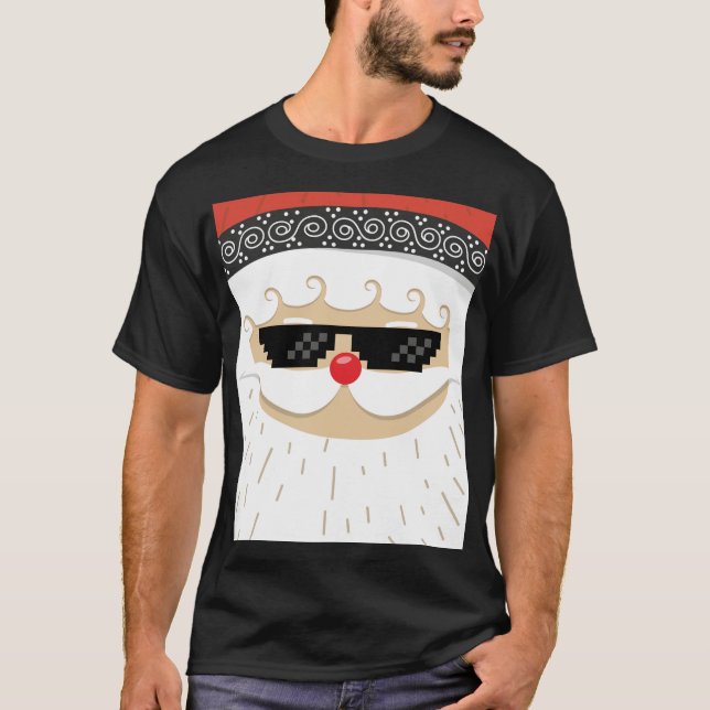 Cooler Santa T - Shirt (Vorderseite)