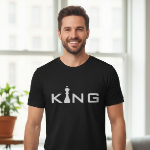 Cooler Schach-Spieler König-Typography T-Shirt