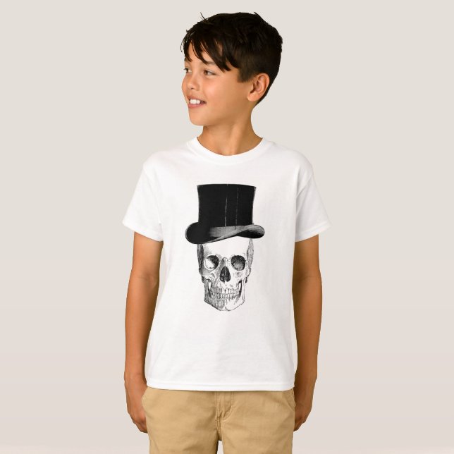 Cooler Schädel Halloween scherzt T-Shirt (Vorne ganz)