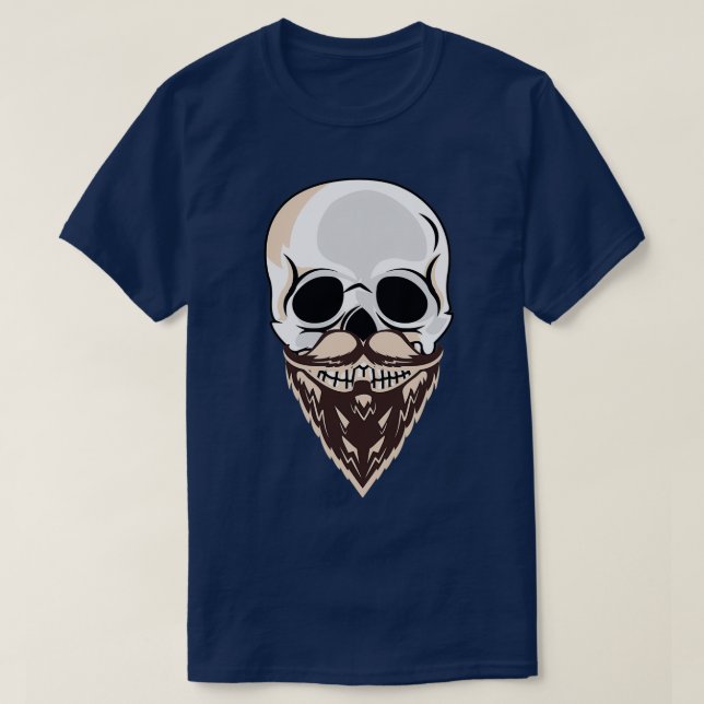 Cooler Schädel mit Hipster 1 T-Shirt (Design vorne)