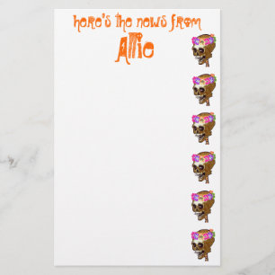 Cooler Schädel personalisiert Briefpapier