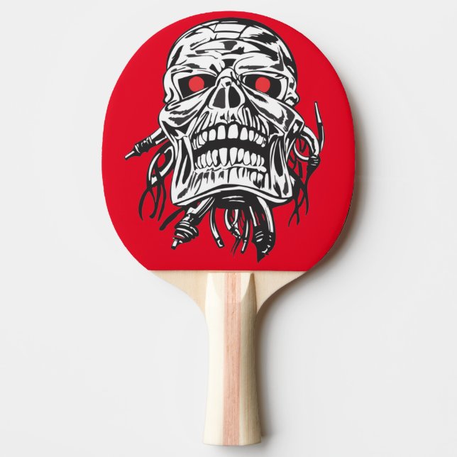 Cooler Schädel Tischtennis Schläger (Vorderseite)