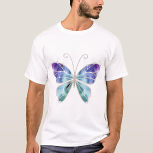 Cooler Schatten-Regenbogen Wings Schmetterling T-Shirt