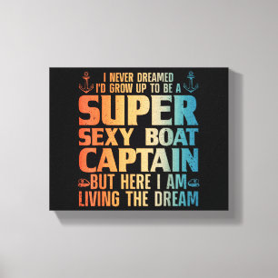 Cooler Schiffs Kapitän Für Männer Frauen Segel Pon Leinwanddruck