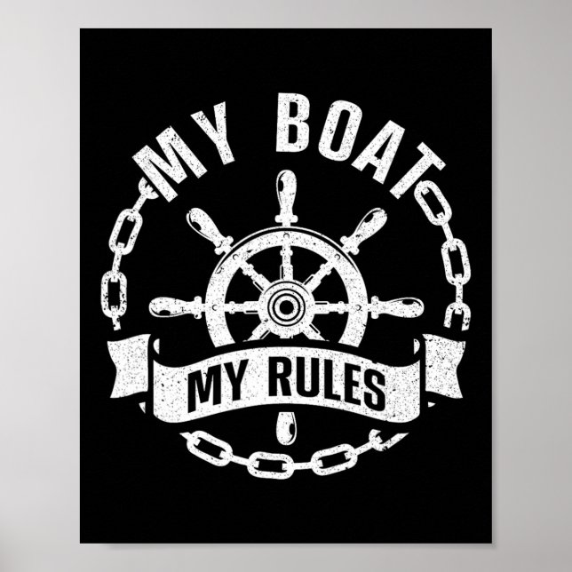Cooler Schiffsführer-Design für Männer Frauen Schi Poster (Vorne)