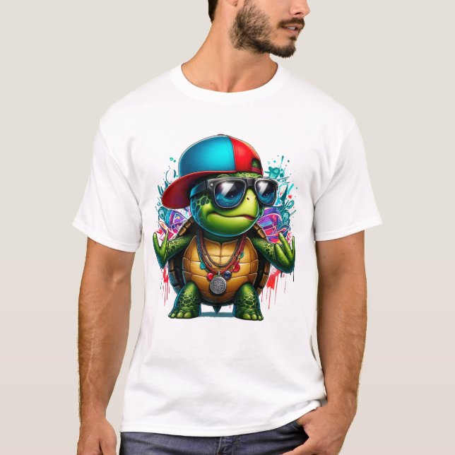 cooler Schildkrötenhühner T-Shirt (Vorderseite)