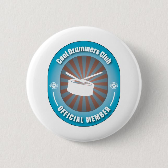 Cooler Schlagzeuger-Verein Button (Vorderseite)