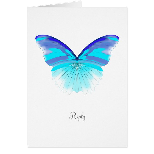 Cooler Schmetterling - Antwortkarte (Vorne)