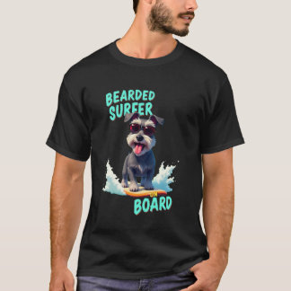 Cooler Schnauzer-Surferhund T-Shirt
