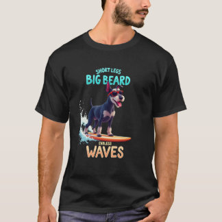 Cooler Schnauzer-Surferhund T-Shirt