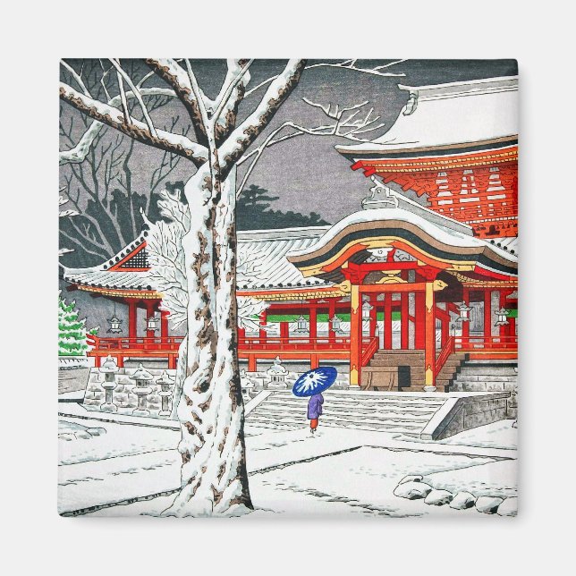 Cooler Schnee in Iwashimizu hachiman-Schrei-Kyoto Magnet (Vorne)