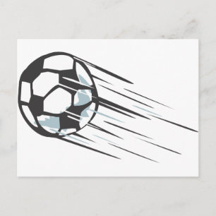 Cooler schneller Fußballball mit Trailer Postkarte