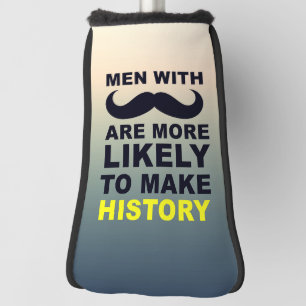Cooler-Schnurrbart-Zitat-Typografie Golf Headcover