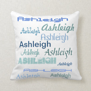 Cooler Schriftart Ihr Name personalisiert Kissen