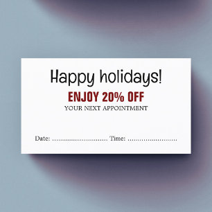 Cooler, Schwarz-weißer Red Salon Termin Coupon