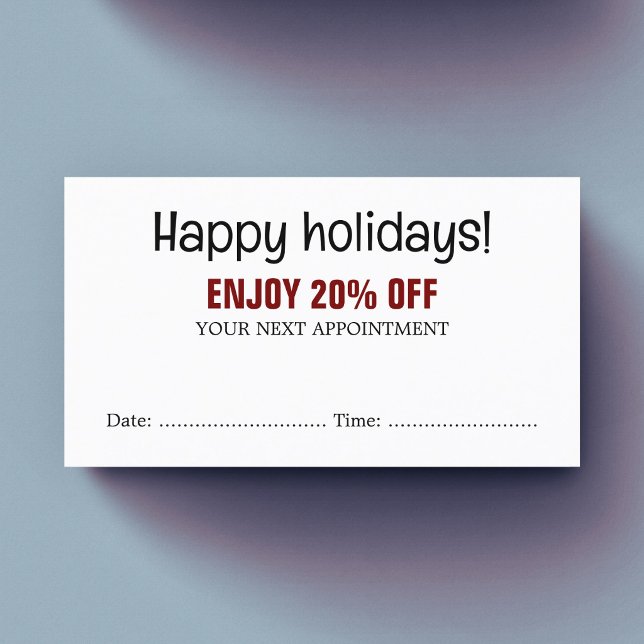 Cooler, Schwarz-weißer Red Salon Termin Coupon (Von Creator hochgeladen)