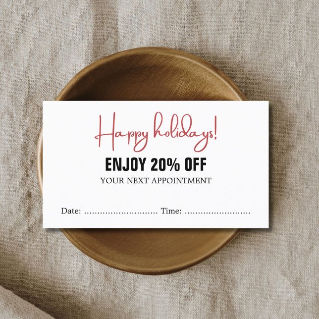 Cooler, Schwarz-weißer Red Salon Termin Coupon (Von Creator hochgeladen)