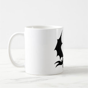 Cooler Schwarzer Drache Kaffeetasse