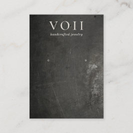 Cooler schwarzer rustikaler Ohrring-Anzeiger Visitenkarte