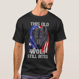 Cooler Schwarzer Wolf Amerikanische Flagge Dieser T-Shirt